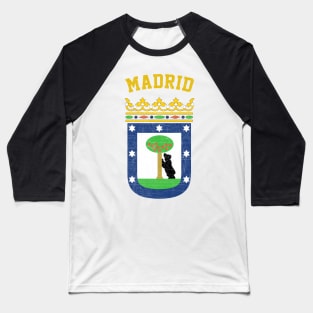 Madrid - Vintage Faded Look Design Baseball T-Shirt